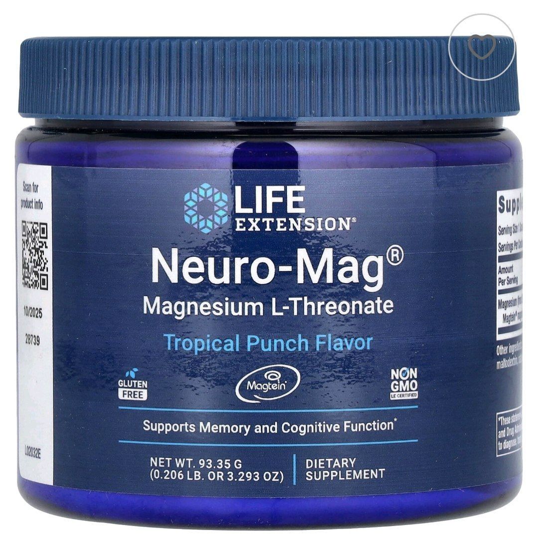 Neuro-Mag, L-треонат магния, тропический пунш, 93,35 г