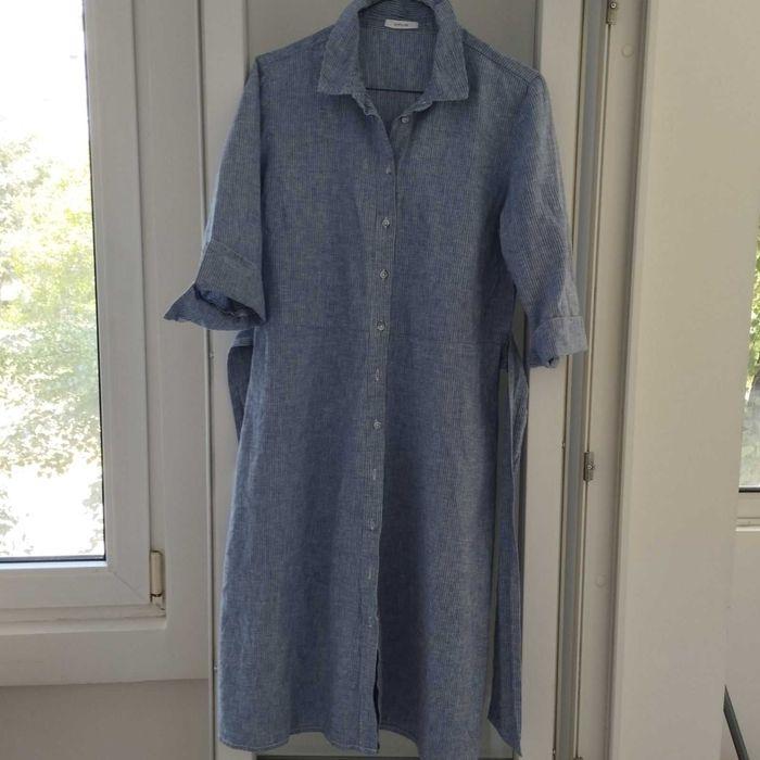 Лятна рокля лен и памук