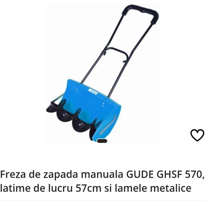 Freza de zapada manuala GUDE