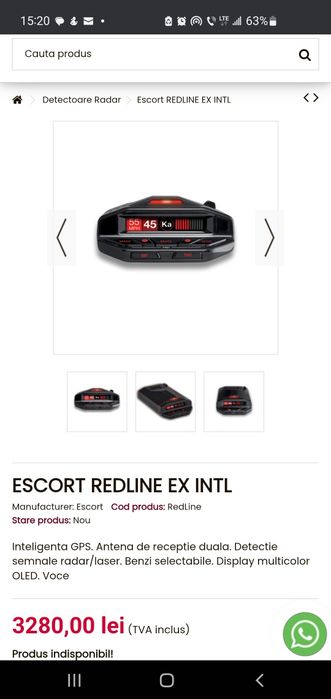 Detector radar redline ex intl