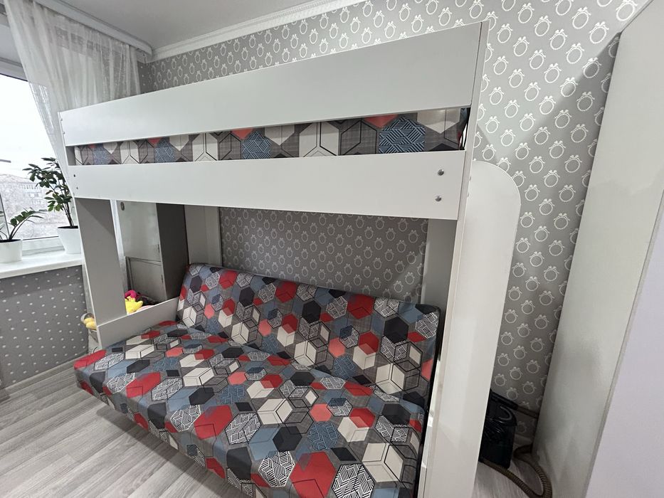 Детский двухярусный кровать-диван