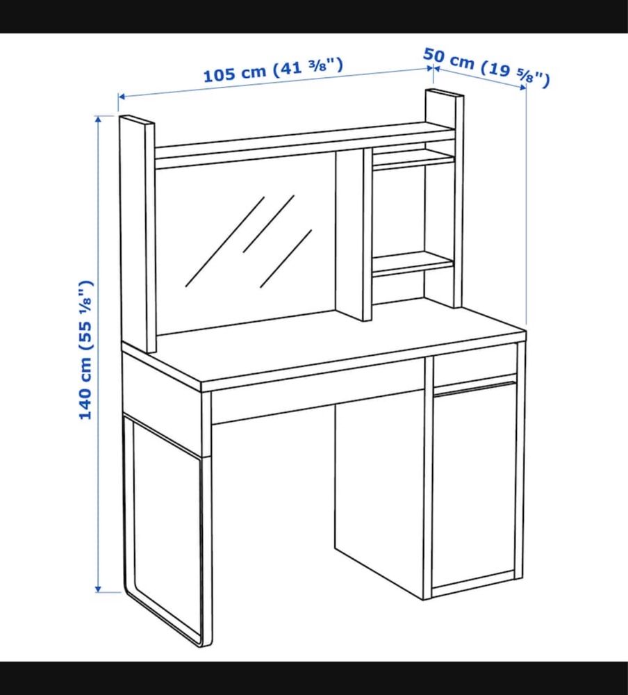 Birou alb copii gama Micke - IKEA