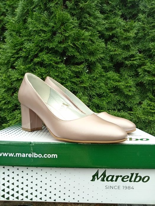 Pantofi capucino sidef piele naturală Marelbo, nr. 38, noi, negociabil