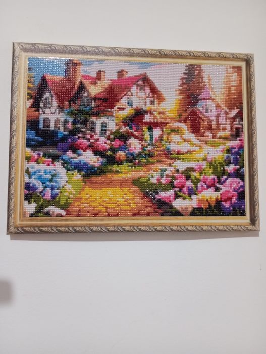 Продам картину алмазная мозаика собранная своими руками