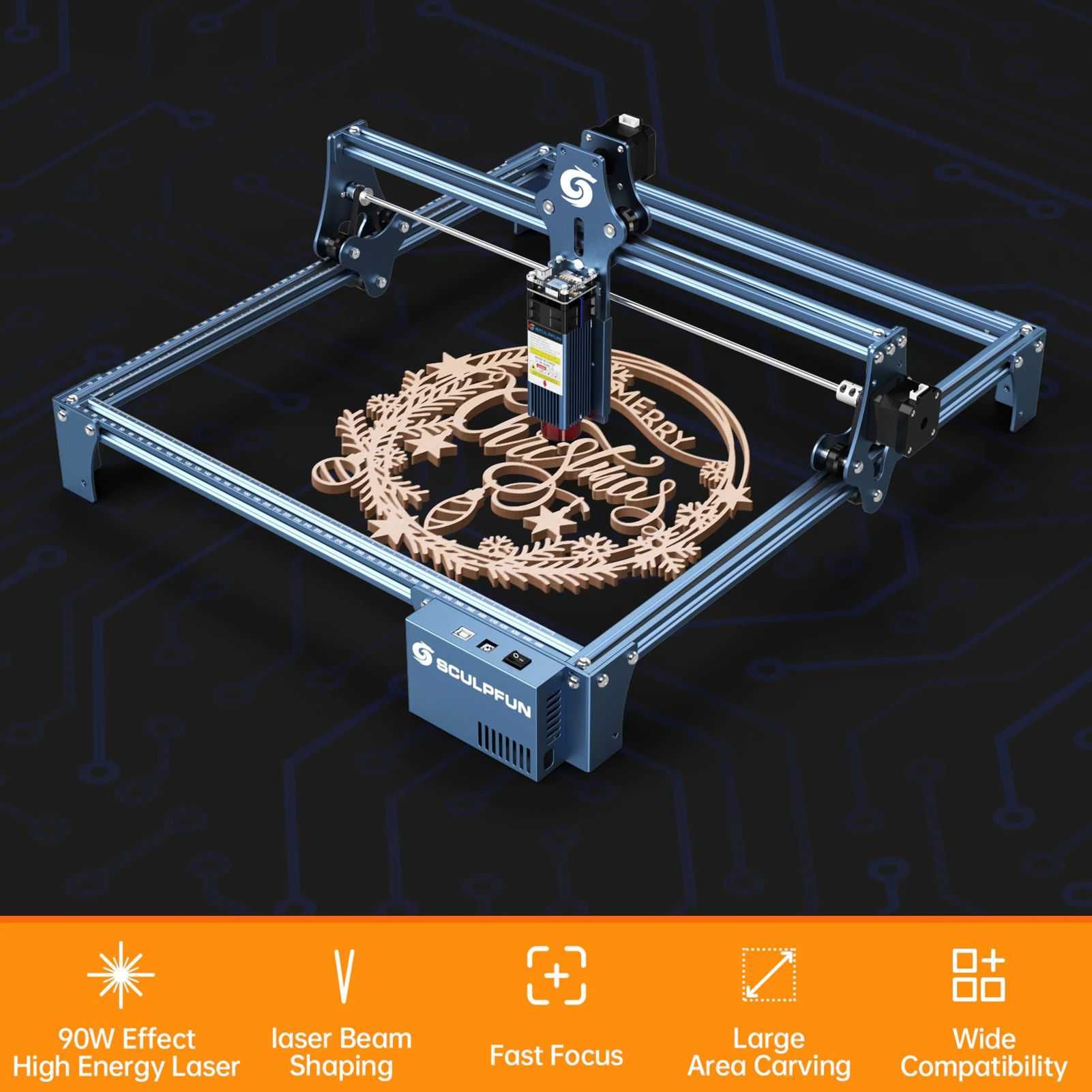 SCULPFUN S9-680лв. S30-950лв. 5-6W CNC лазер лазерно гравиране рязане