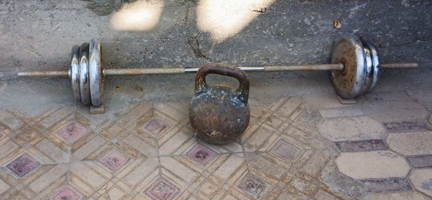 Гантел 16кг. и штанга.