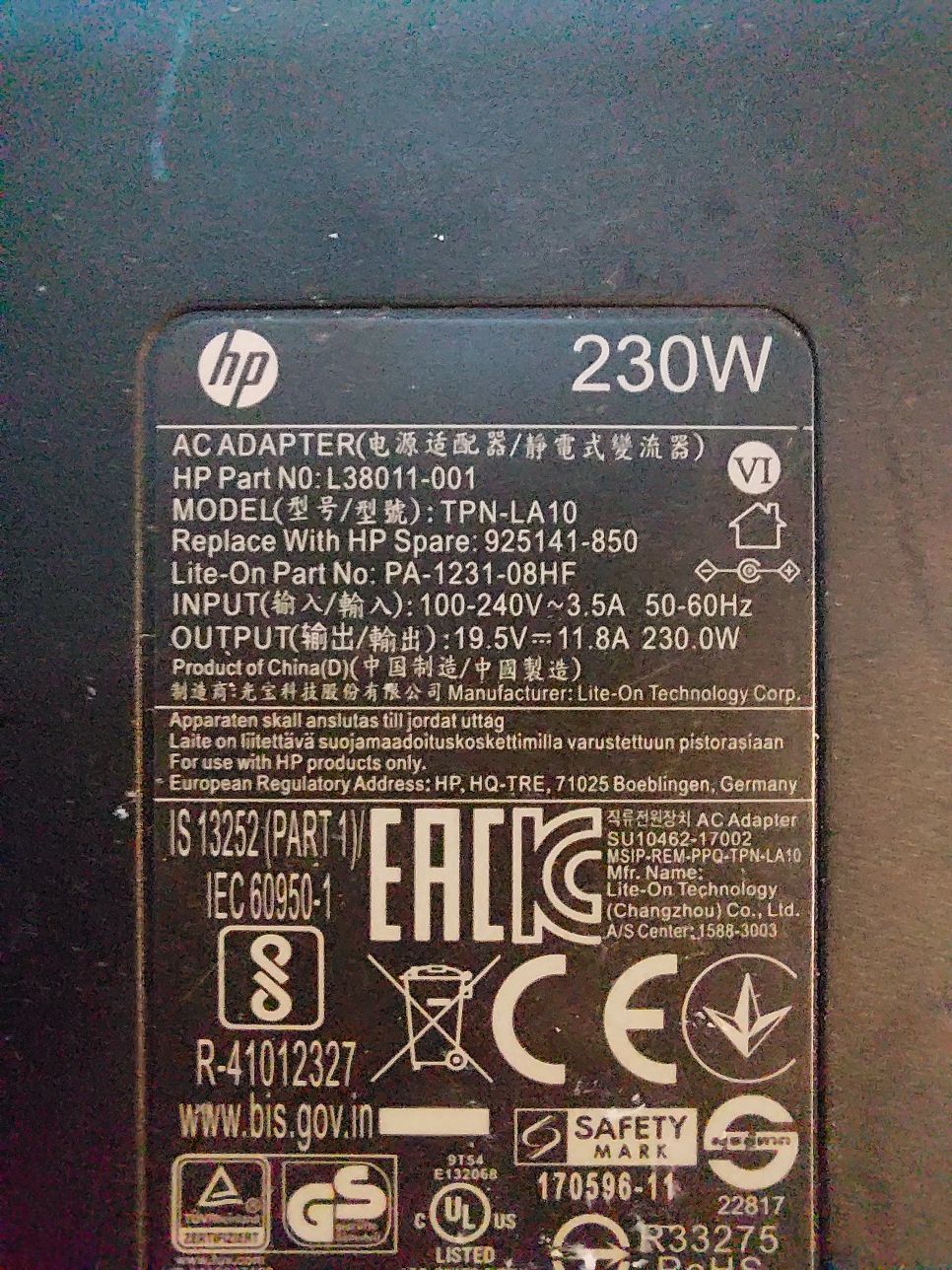 HP Thunderbolt 3 Dock G2 230w si Încărcător Laptop HP 19.5V 11.8A 230W