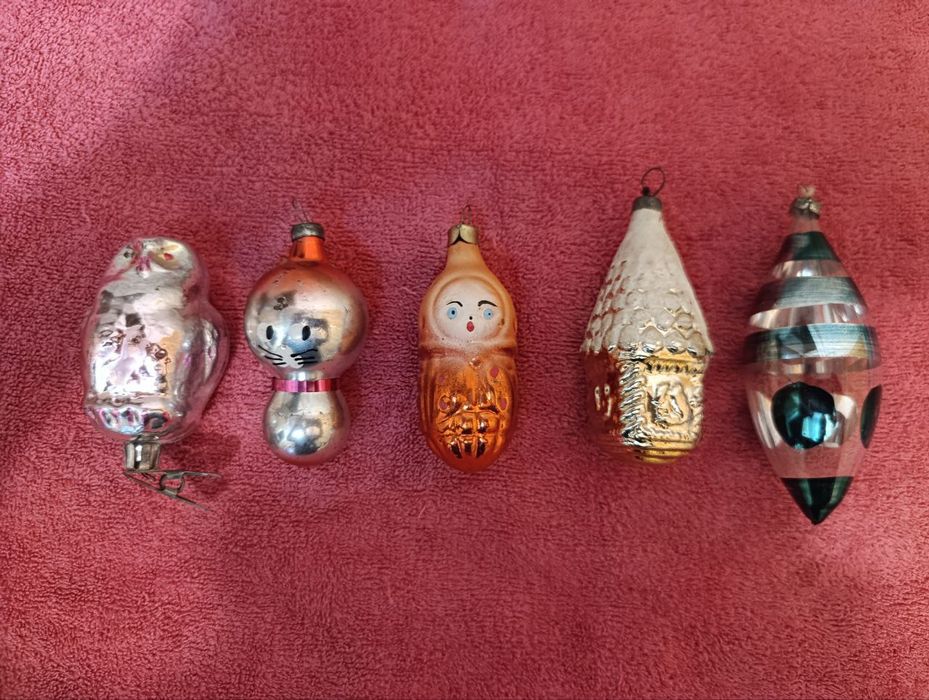 Сувениры из дерева ёлочные игрушки Дед морозы СССР