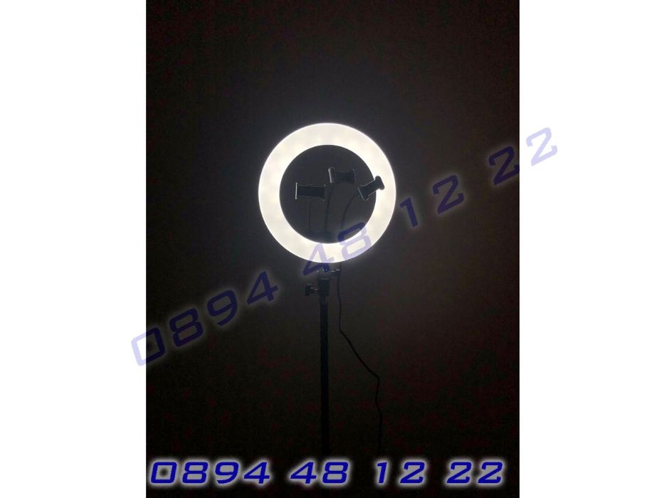 LED Ring Light Рингова Лампа Осветление ЛЕД Ринг Стойка 210см 14 21