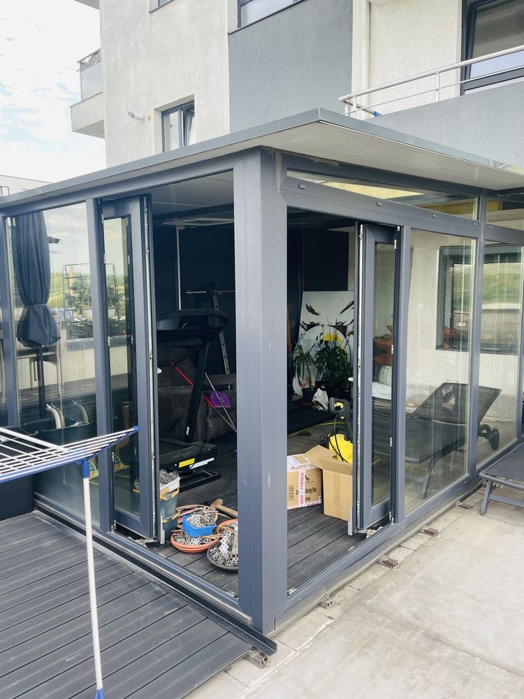 Foisor de lux -aluminiu +sticla securizata