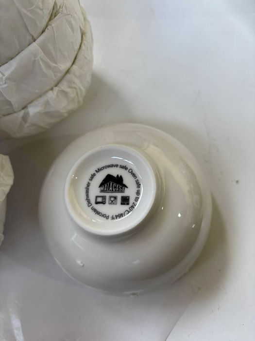 Set 8 boluri mici servire Malacasa, ceramică, alb, versatile