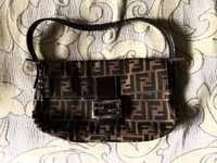 Fendi Pre-Owned брендовая сумка на плечо Baguette с узором Zucca