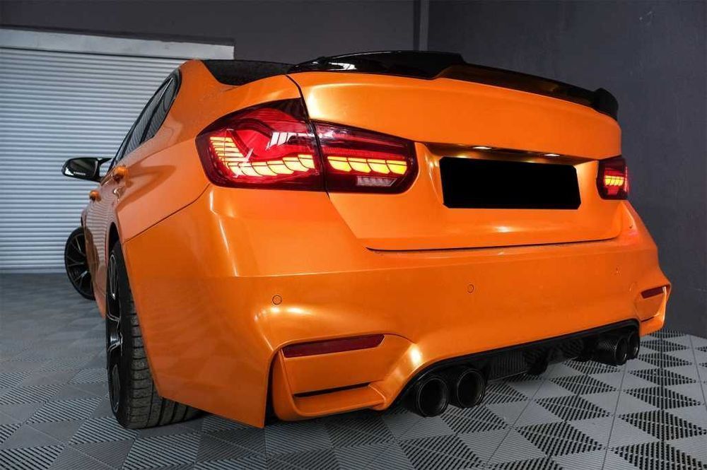 Stopuri OLED BMW Seria 3 F30 (2011-2019) F35 F80 Rosu Clar M4 Design