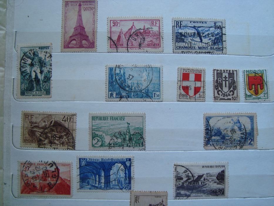 timbre Franta Jocuri Olimpice, monumente si colonii