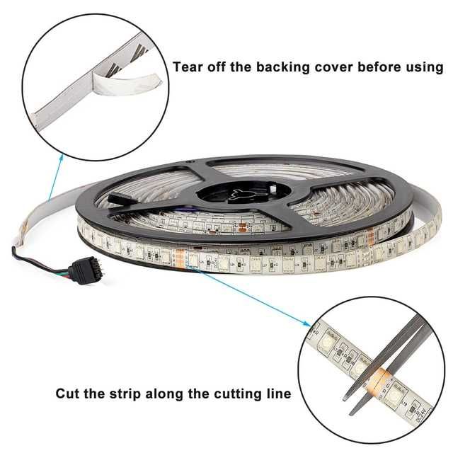 10M RGB LED лента 5050 SMD IP65 Bluetooth