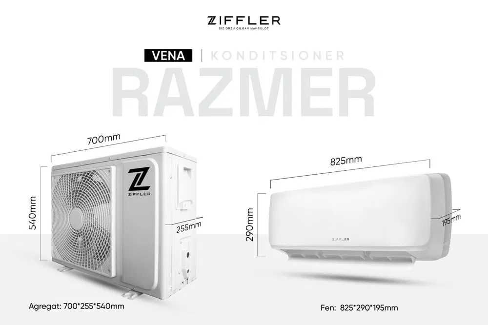 кондиционер ZIFFLER 12 inverter все модели есть.