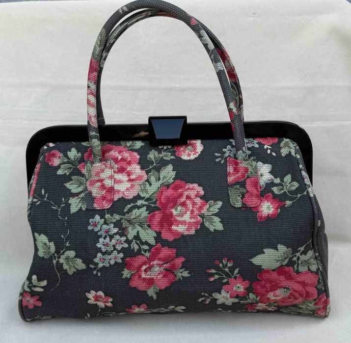 Cath Kidston Superba Geanta Floral Print Handbag Original UK