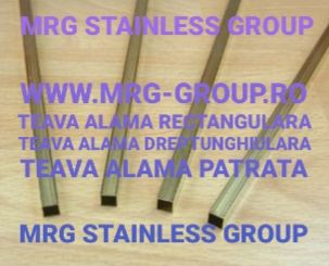 Teava alama patrata 15x15mm Teava alama rectangulara Brass square tube