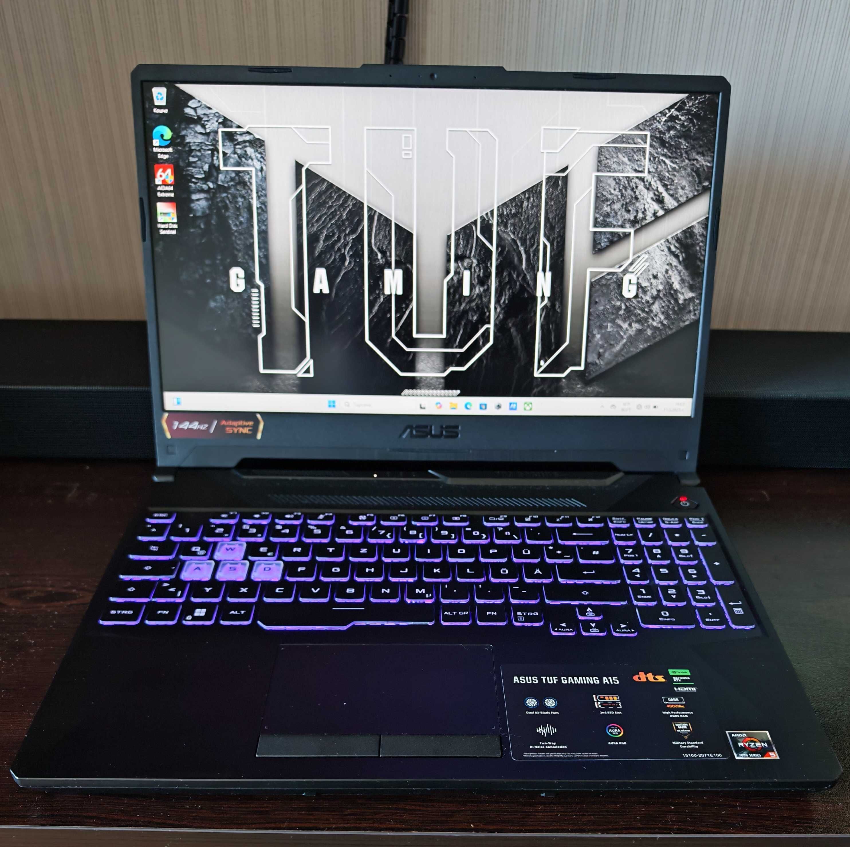 Asus Tuf Gaming A15 Ryzen 5 7535HS, RTX 3050, 16GB DDR5, 512GB NVME