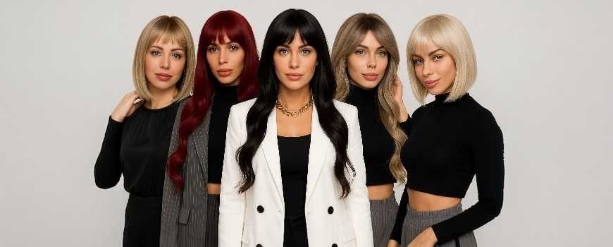 Луксозни перуки - БИОпротеинов косъм - различни модели и цветове