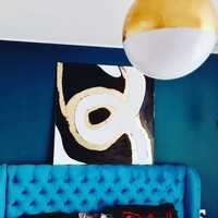 Vand tablou cu foita aur 100×100 cm 350ron#design interior#apartament#