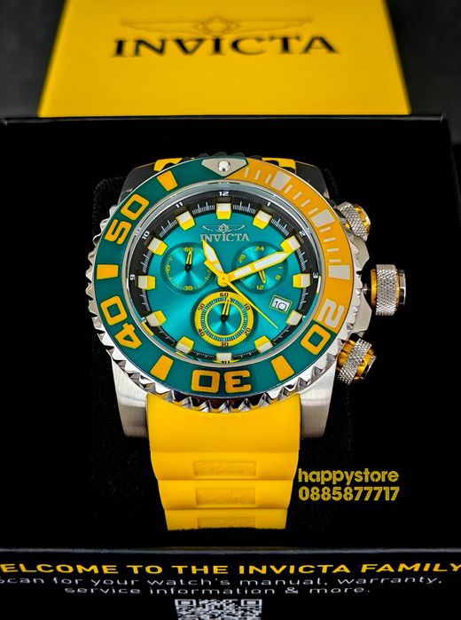 INVICTA Seahorse Yellow 52 mm, Инвикта нов ръчен часовник