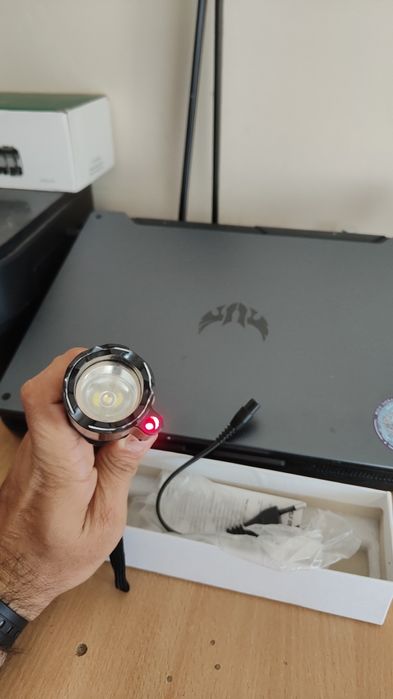 Lanterna 3 in 1, led, laser, electroșoc