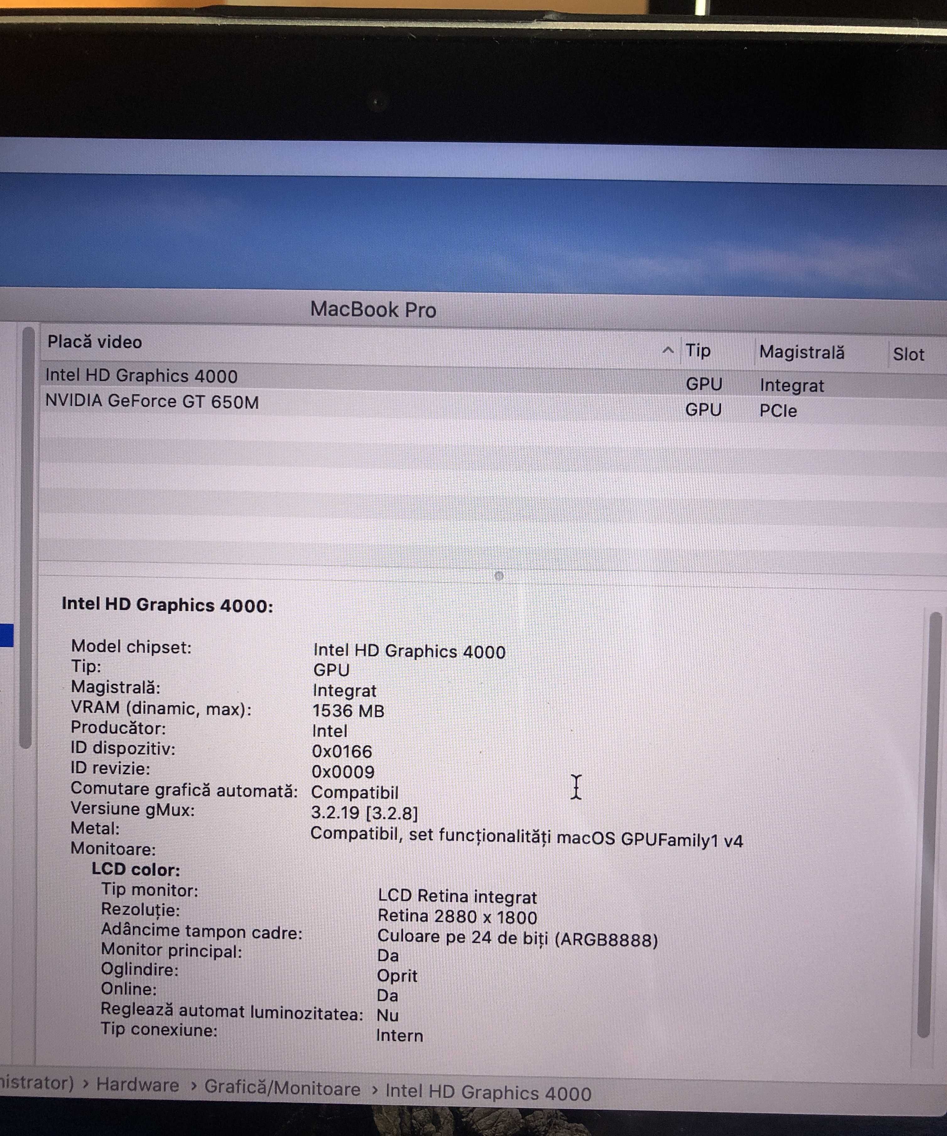 Macbook Pro retina 15 inch mid 2012 i7 / 16GB / SSD 250GB