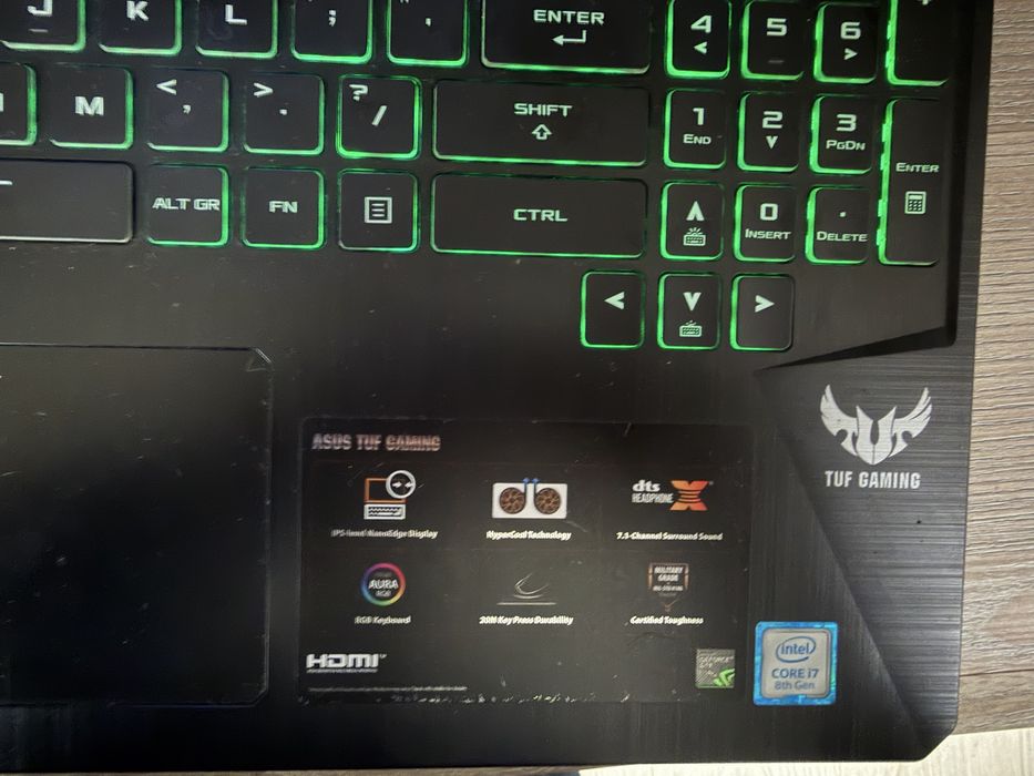 Asus Tuf Gaming - I7 - 16GB RAM - 512GB SSD - GTX 1050 TI