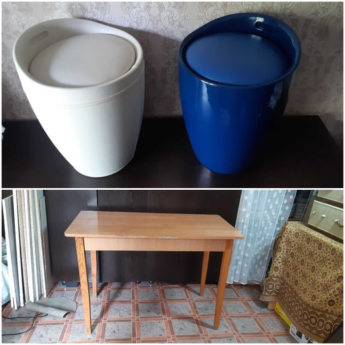 Кухонный стол письменный компьютерный ЛДСП пуфик wenko табурет