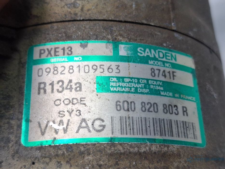 Compresor  AC SEAT IBIZA IV 6L1 2002 - 20091.4 16V BBY, BKY SANDEN 6Q0820803R
