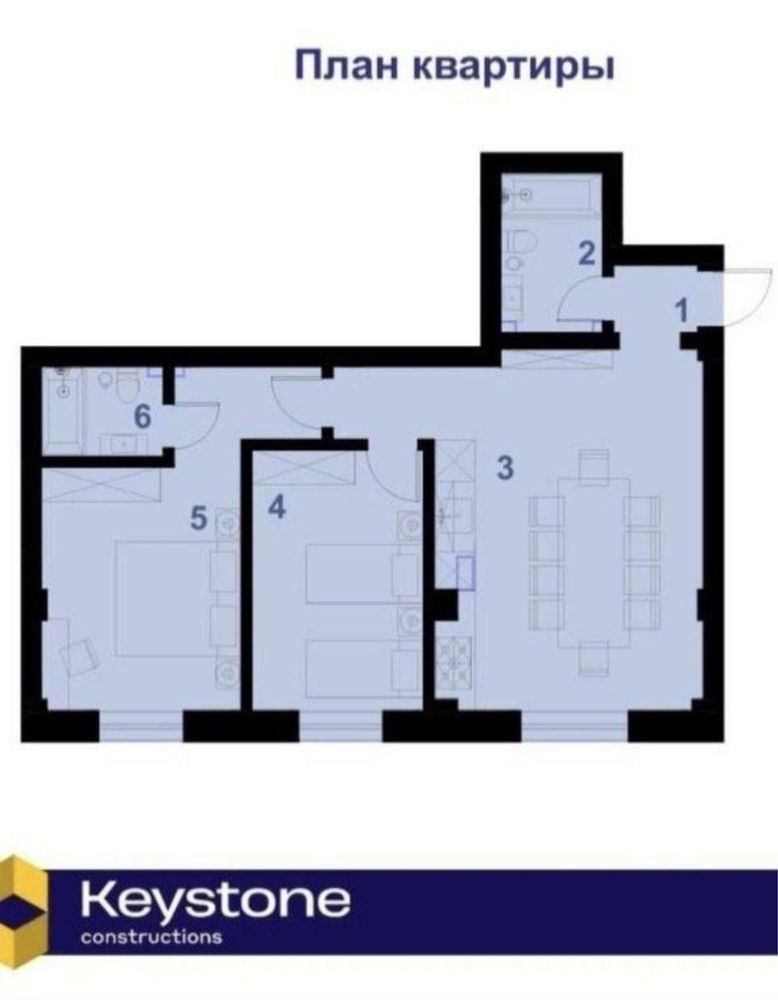 Продаётся 3х кв. ЖК «KIPARIS», 95м2. Ор-р Ц4, Юнусабадский район.