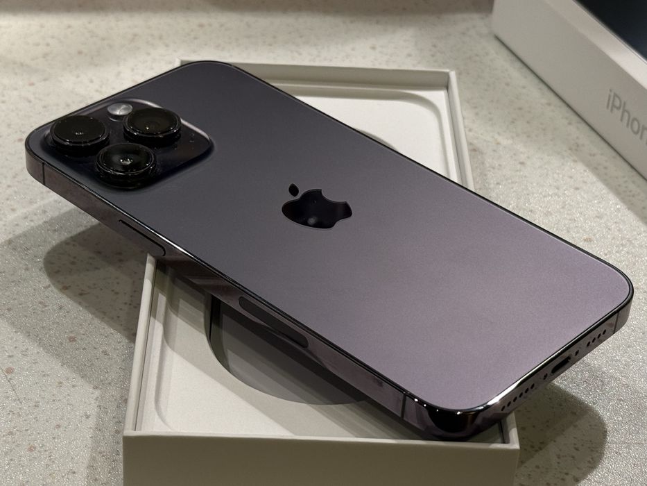 iPhone 14 Pro Max 256GB Deep Purple eSim – Като НОВ, 100% Батерия.