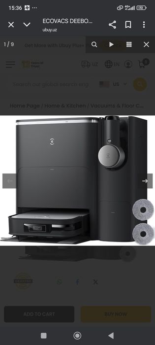 ECOVACS DEEBOT X2 Omni Robot Vacuum and Mop