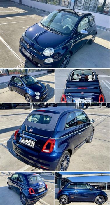 Fiat 500 RIVA cabrio piele jante clima doar 10 unitati revizie superba
