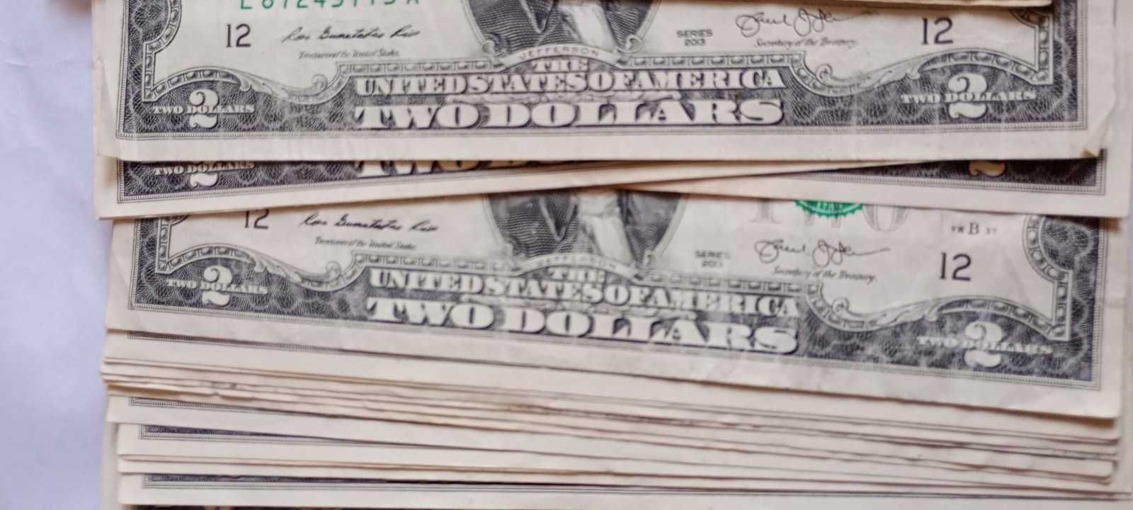 2$ 2 /2 долара/100 къса=200$ -пачка