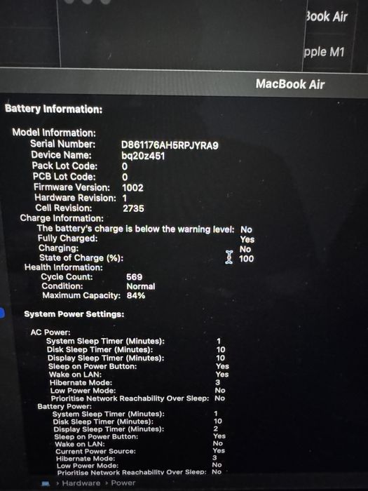 Macbook Air M1 2020