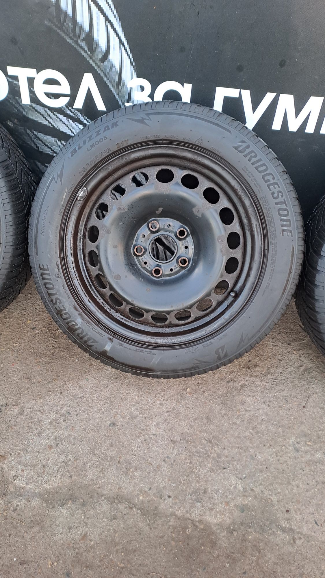 16" 5Х112мм VW, Audi Джанти със Зимни гуми 205/55/16 Bridgestone 5x112