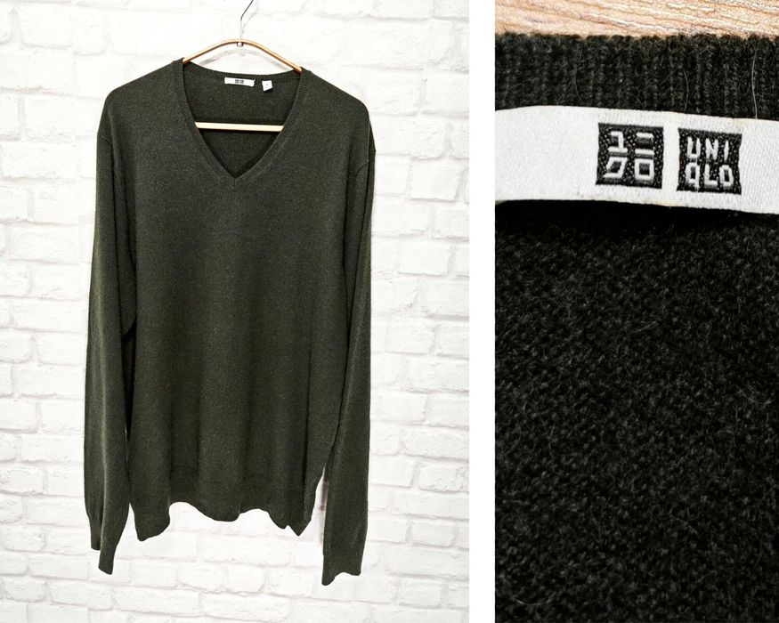 Uniqlo 100% Кашмирен мъжки пуловер размер XL