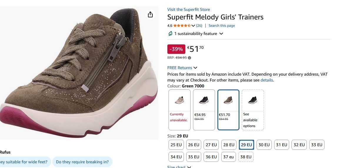 Нови обувки/сникърси/маратонки Camper, Superfit, Geox, Fila - н. 29