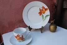 Set mic dejun, portelan colectie ROSENTHAL, Diandra, Lalele