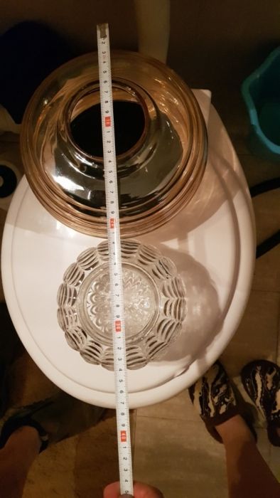Abajur sticla pt lampa sau candelabru 10 lei bucata