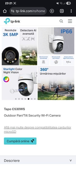 Camera Tapo C530WS 3K 5Mpx rotire 360