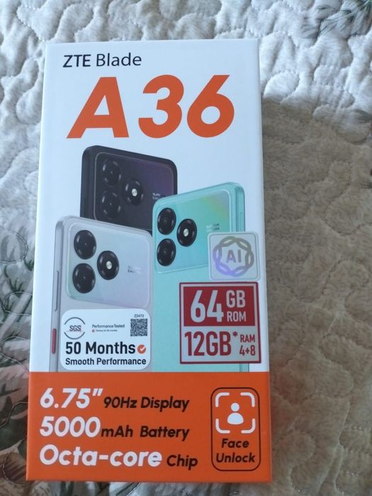 ZTE A36 в коробке