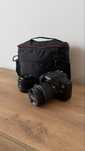 Canon EOS 2000D с два обектива, калъф и зарядно