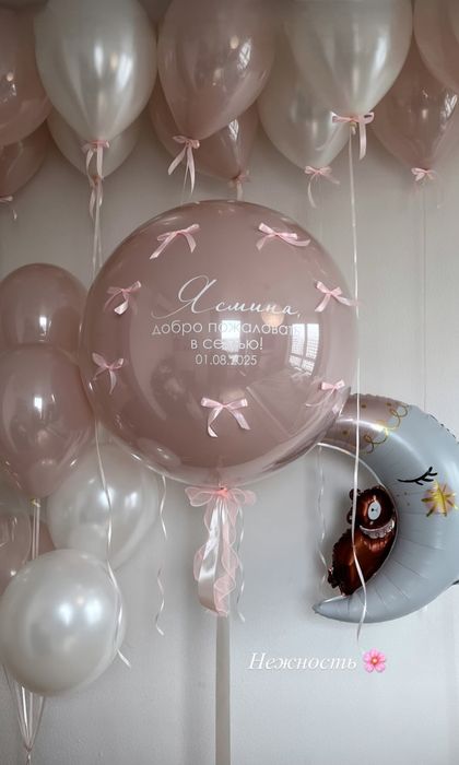 Композиции на выписку!Гелиевые шары.Оформление комнаты