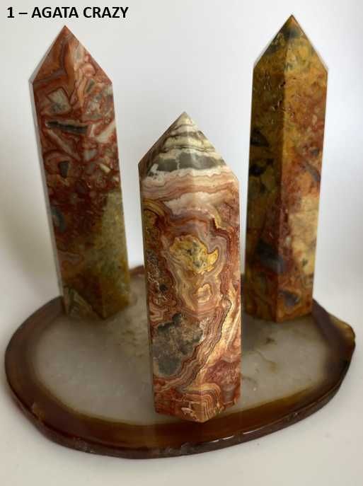 Cristale/Minerale - Agata Crazy/Realgar - seturi pietre semipretioase