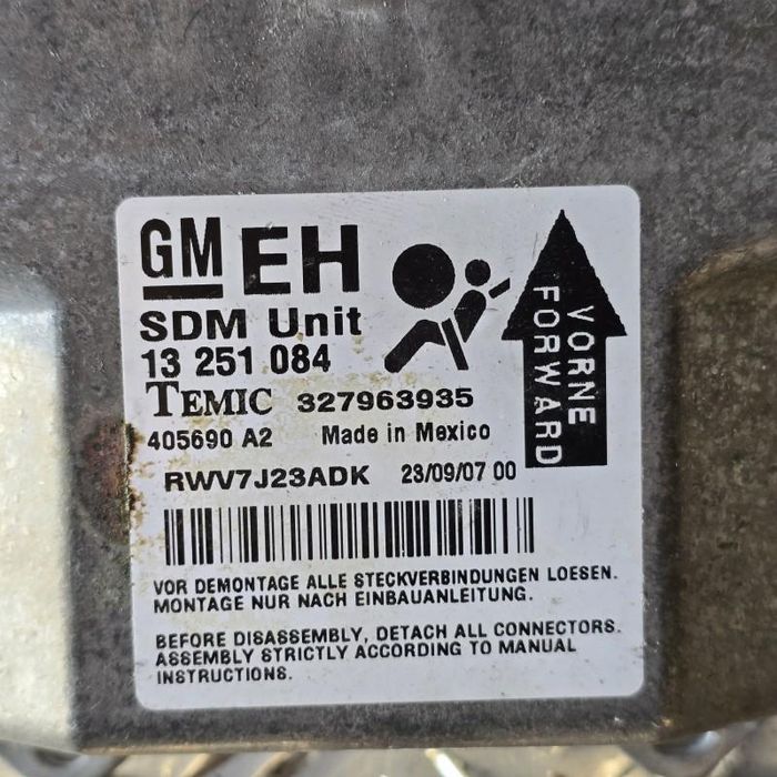 Calculator airbag Opel Astra H facelift