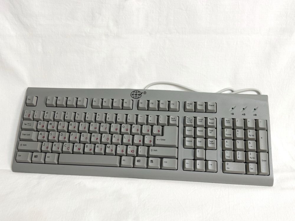 Клавиатура KB 2003S мембранная, PS/2, белый