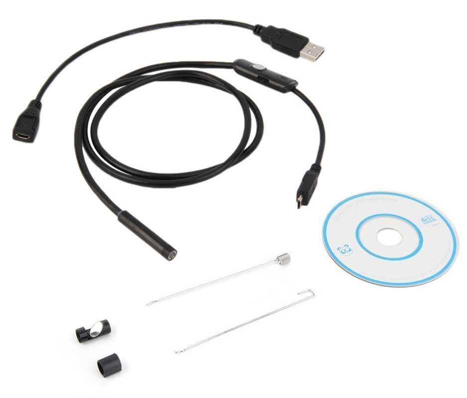 Эндоскоп видеокамера USB Wi-fi /эндоскоп с двойной камерой